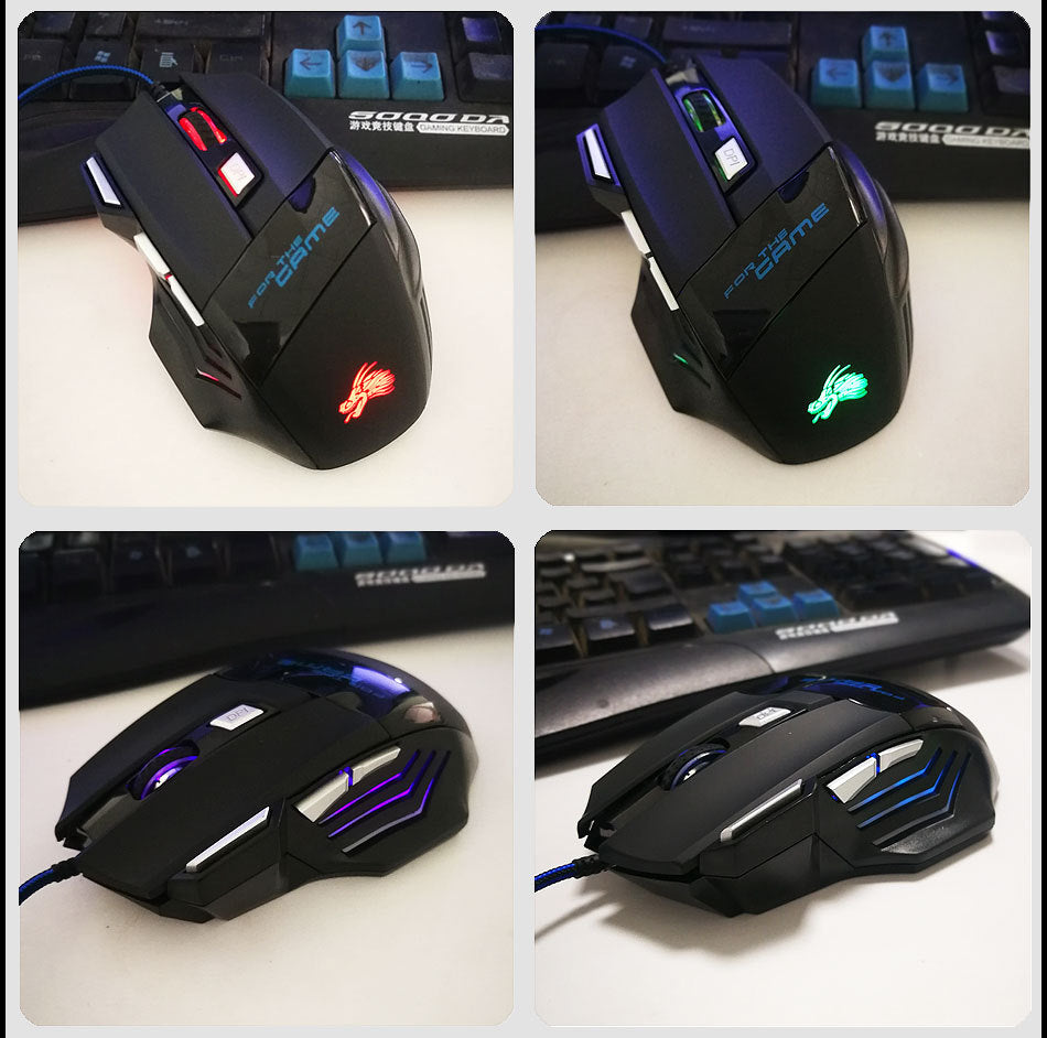 Ultimate Gamingmus – Flerfärgad RGB-glöd & 7 Funktionsknappar