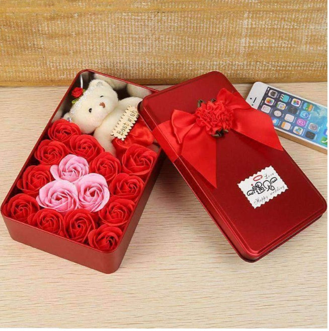 Lyxig Presentbox med Tvålrosor