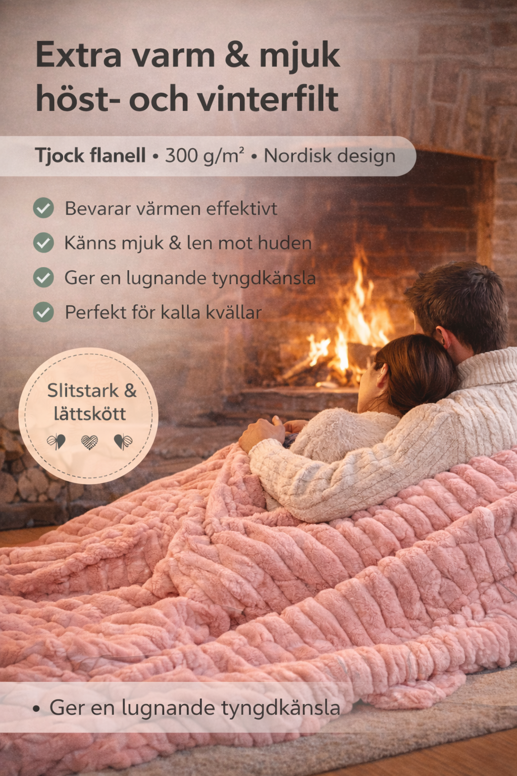 Tung Flanellfilt