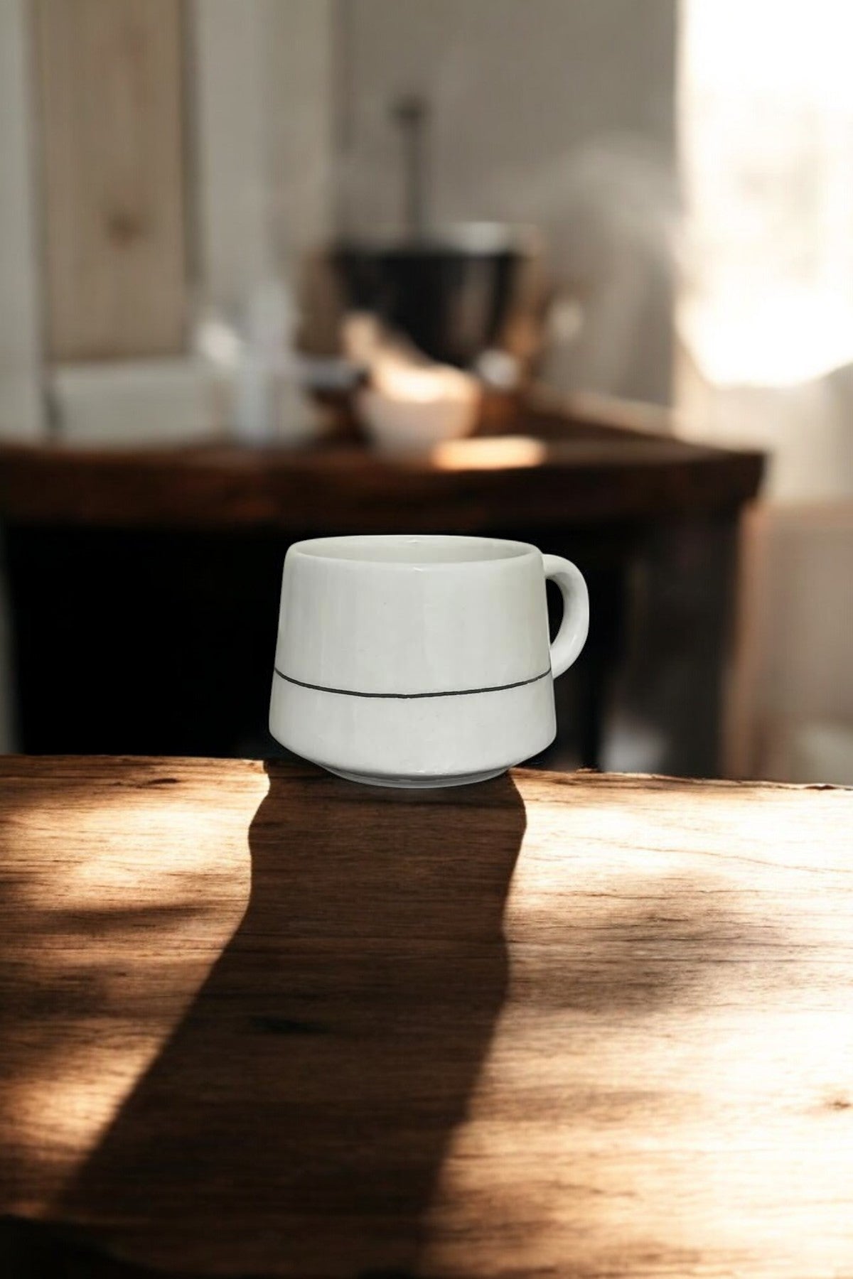 Handgjord Keramikmugg med Hjärta – Perfekt Alla Hjärtans Dag-present