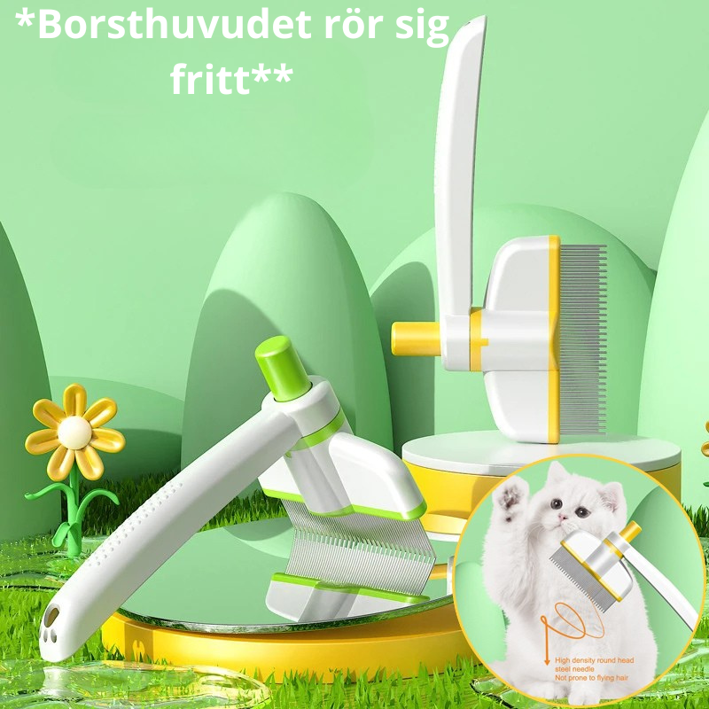 Lyxig Självrengörande Groomingkam för Husdjur – Tar bort tovor, löst hår på sekunder