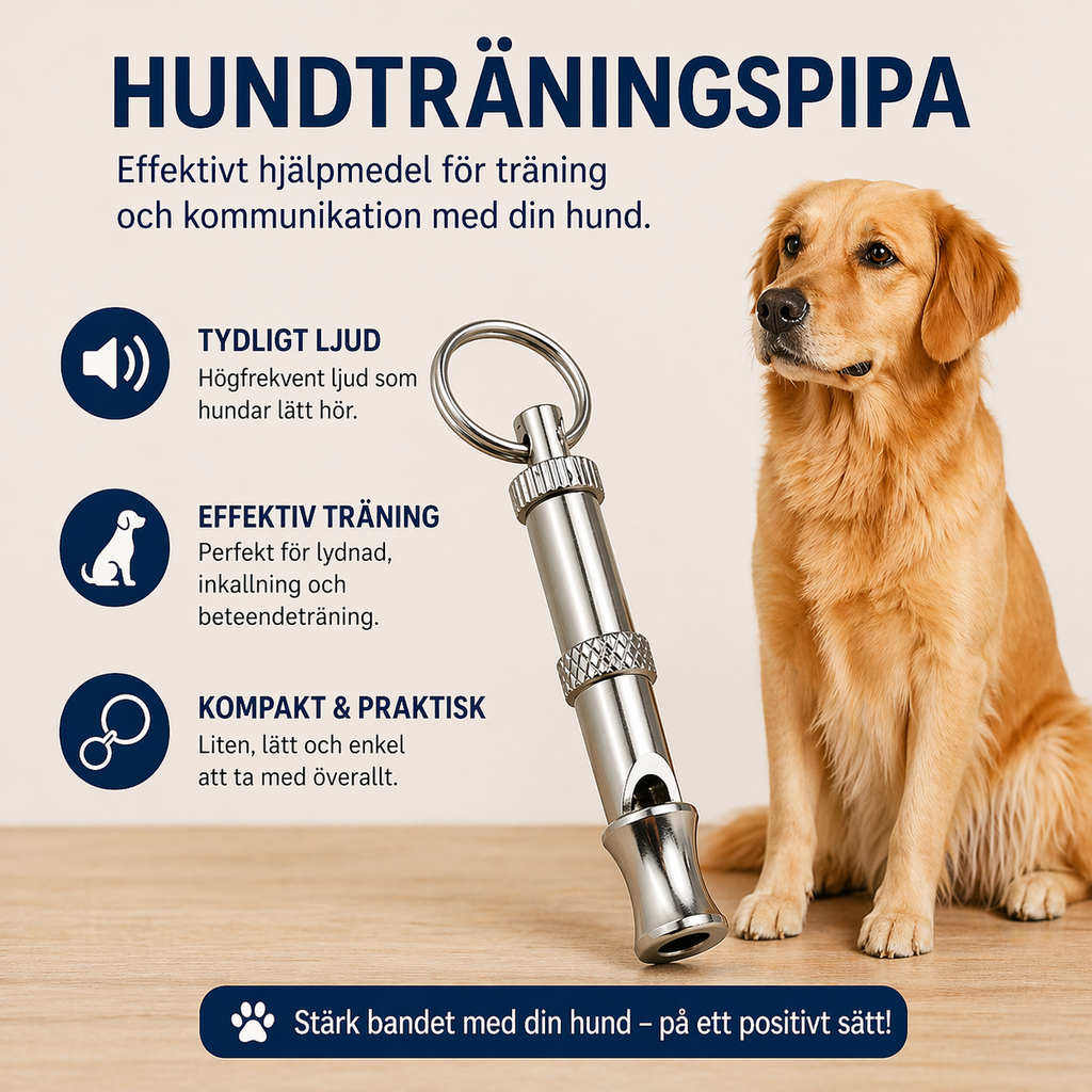 Hundvisselpipa för träning & inkallning