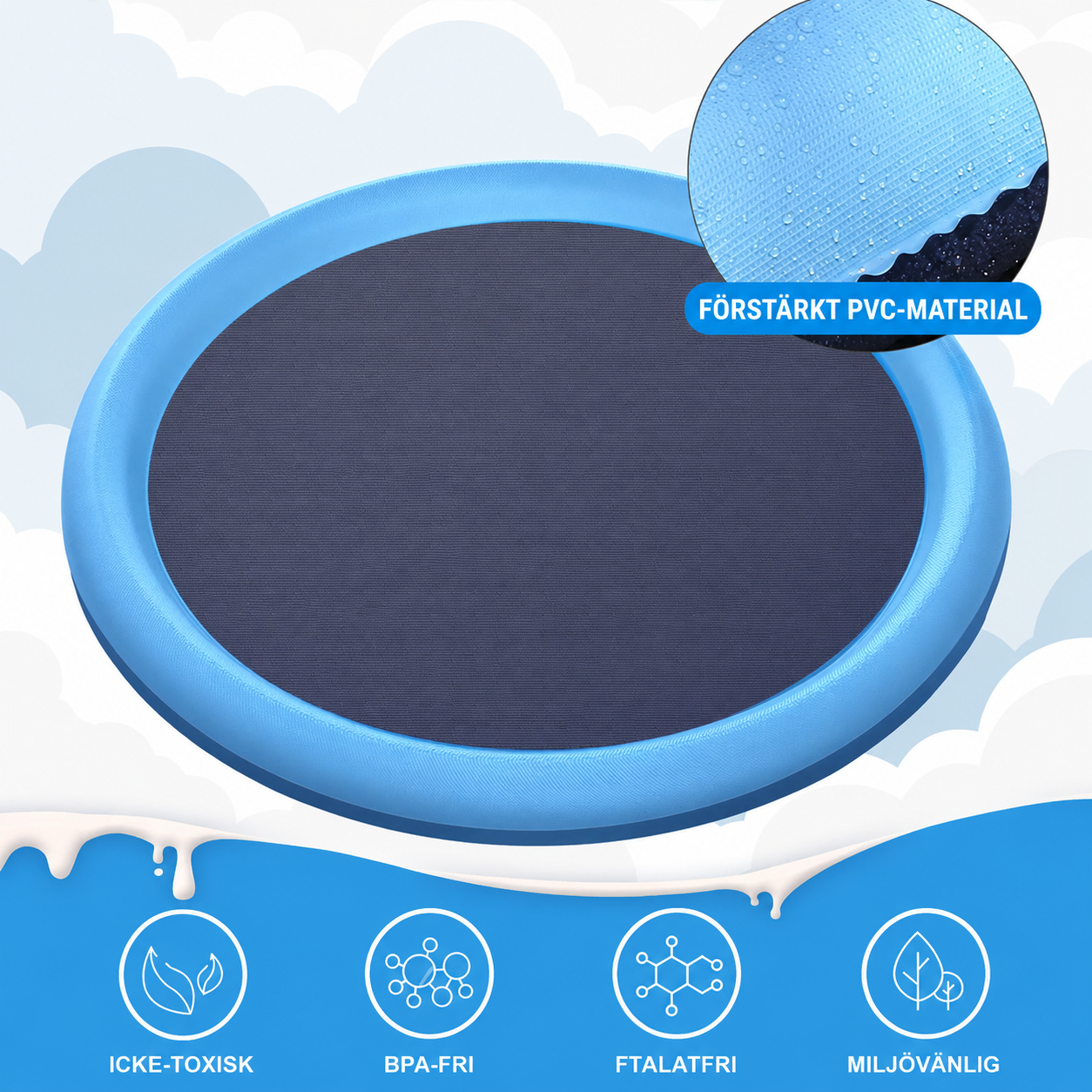 Hundpool med fontän