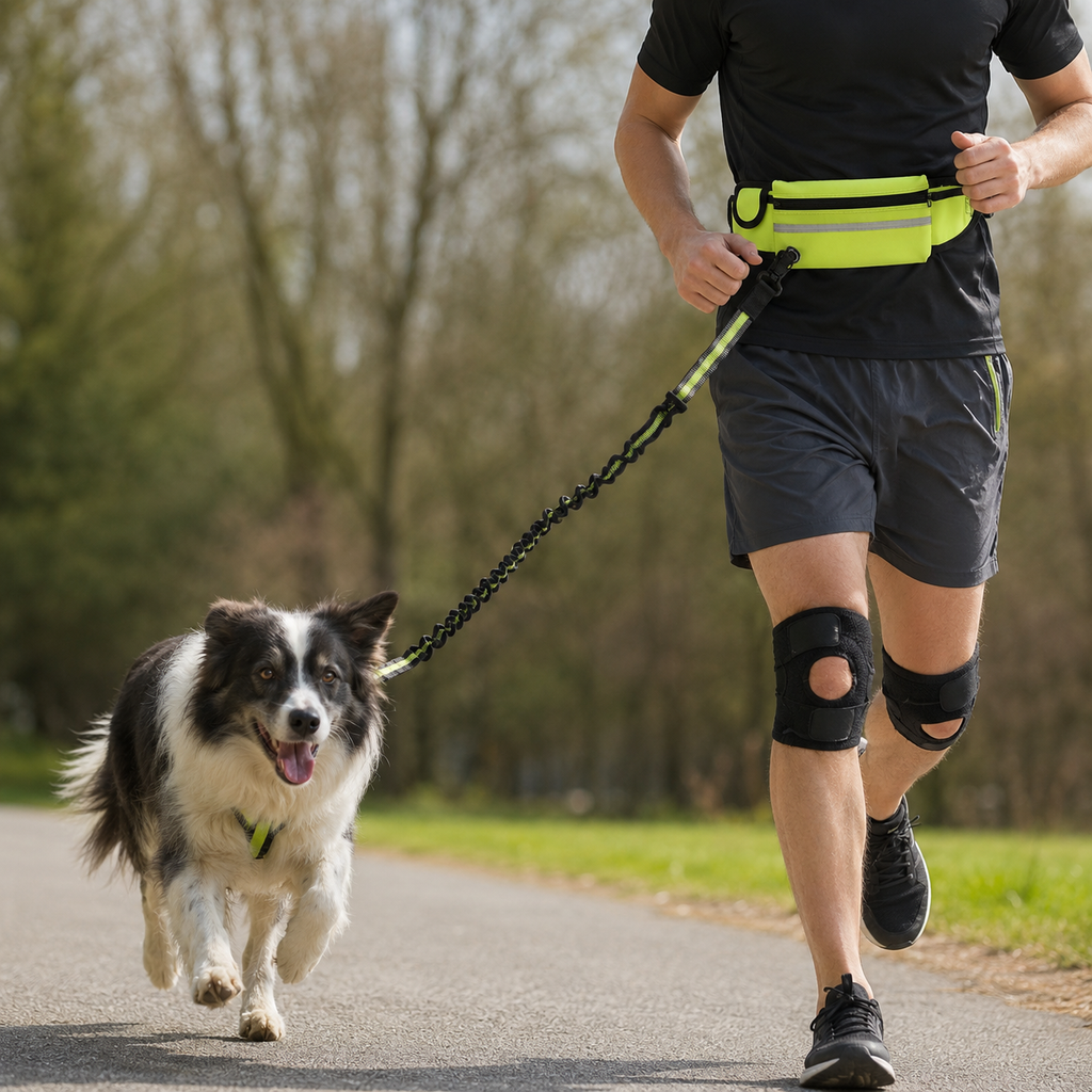 Handsfree Hundkoppel med Midjeväska