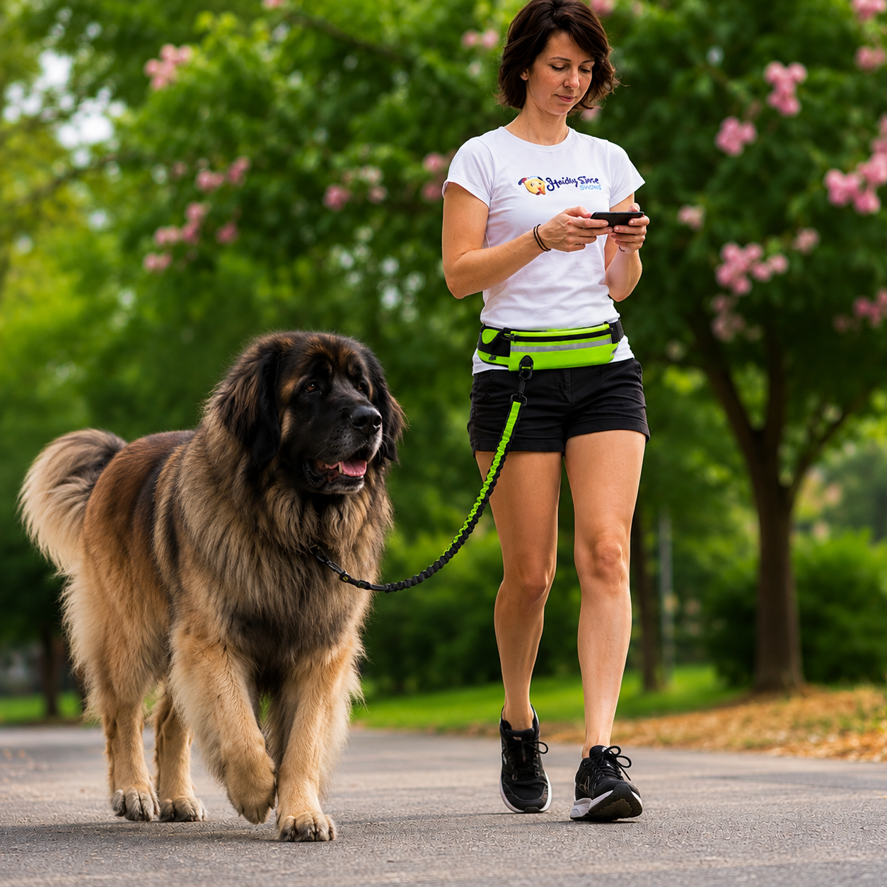 Handsfree Hundkoppel med Midjeväska