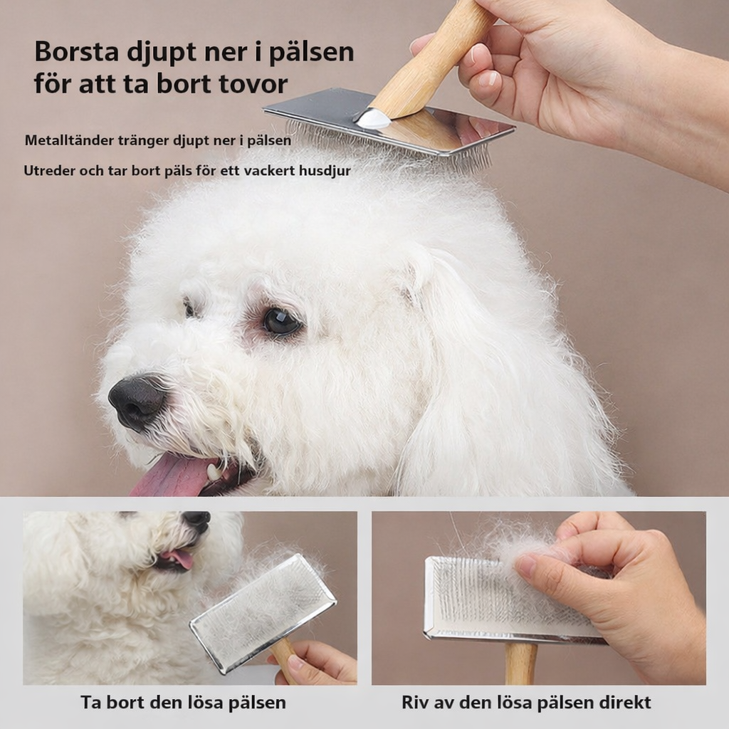 Hund- & Kattborste för Pälsvård – Effektiv Kam för Hårborttagning