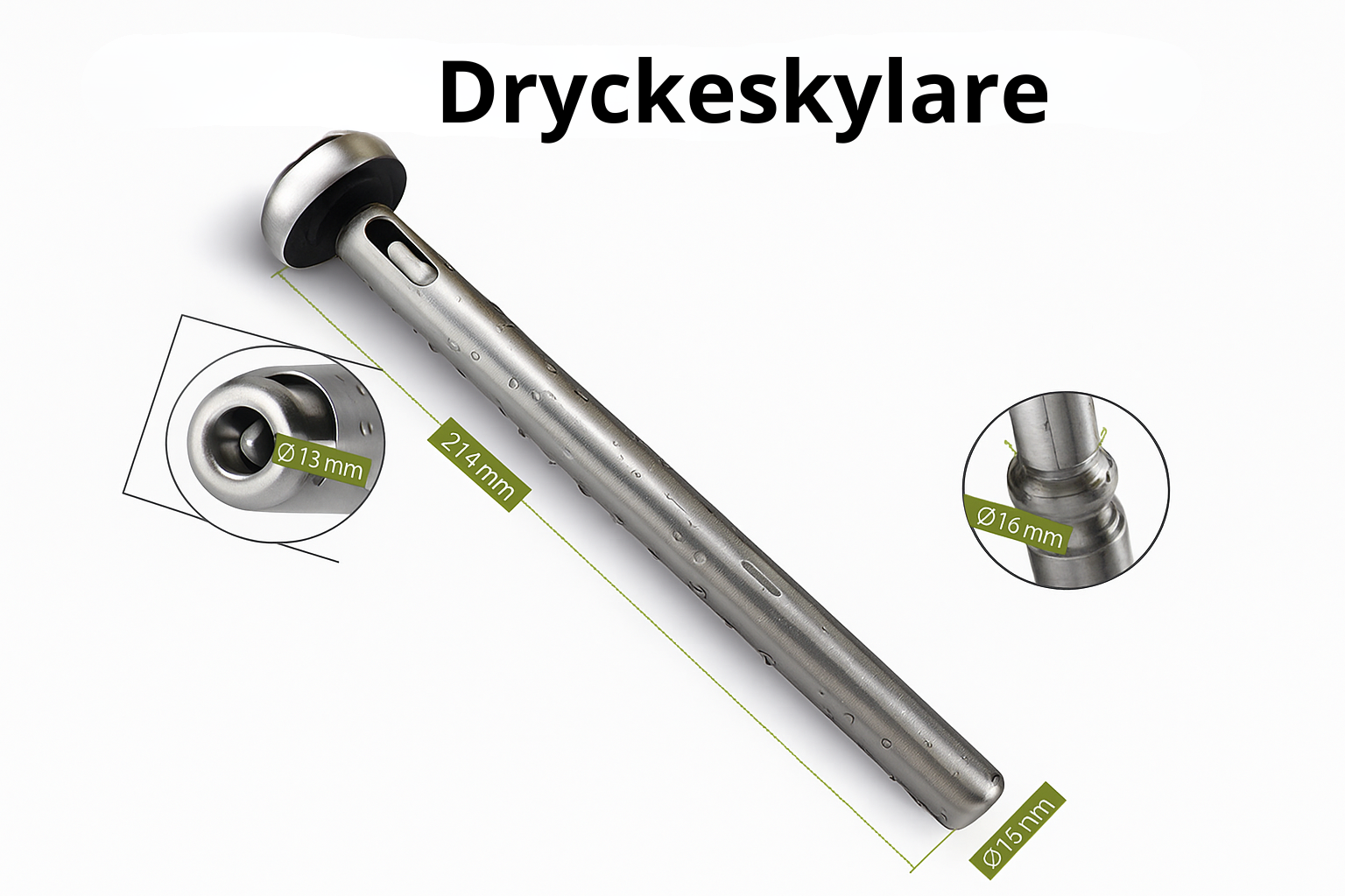 3-i-1 Vinkylstav i Rostfritt Stål