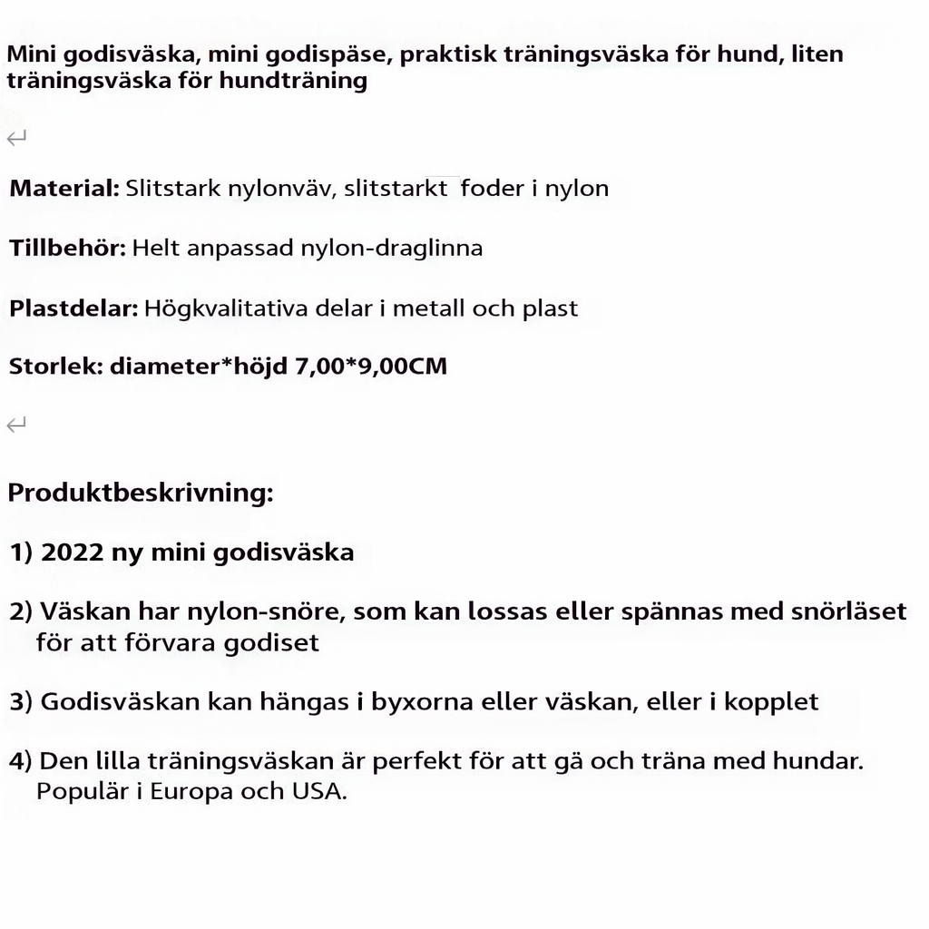 Godisväska för hund