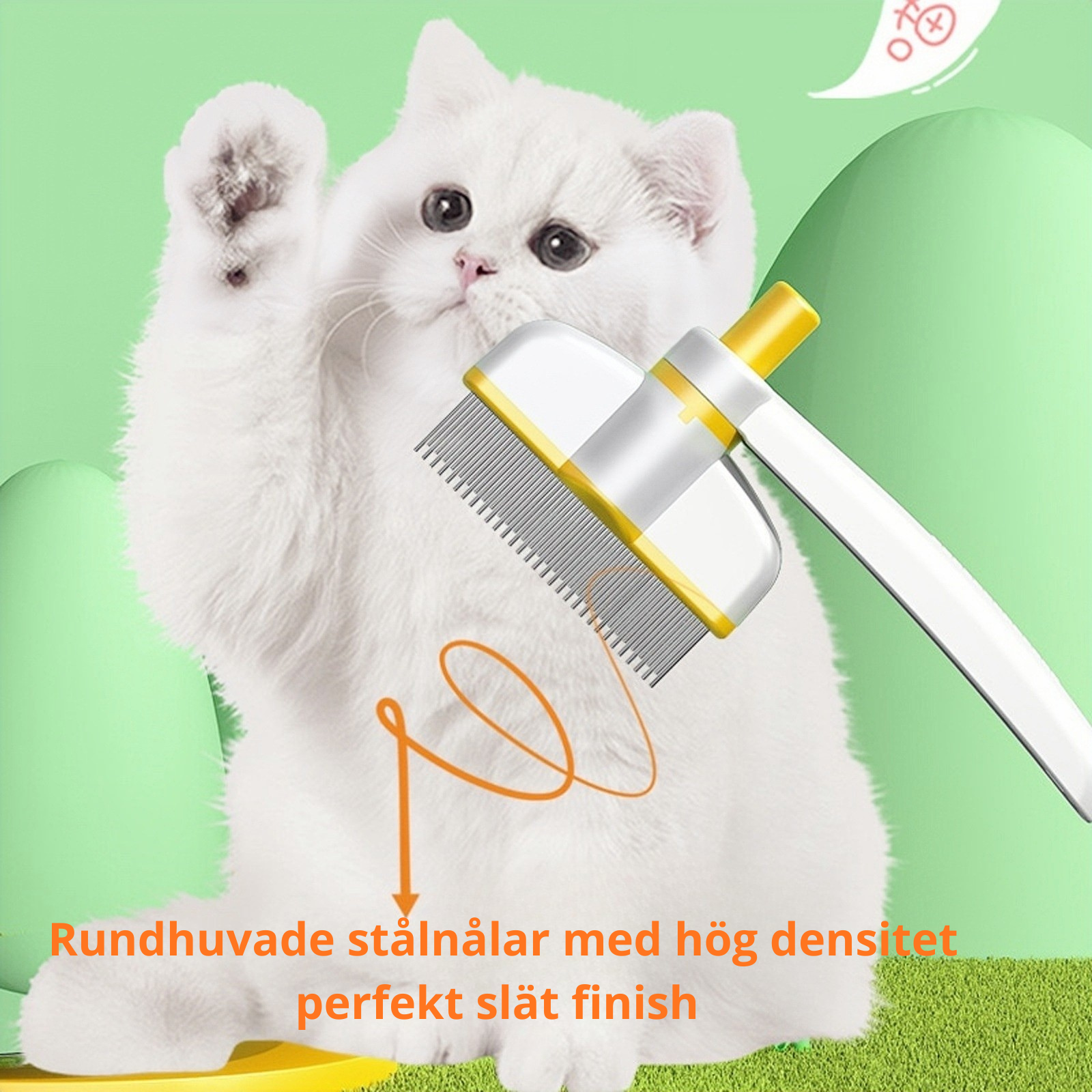 Lyxig Självrengörande Groomingkam för Husdjur – Tar bort tovor, löst hår på sekunder