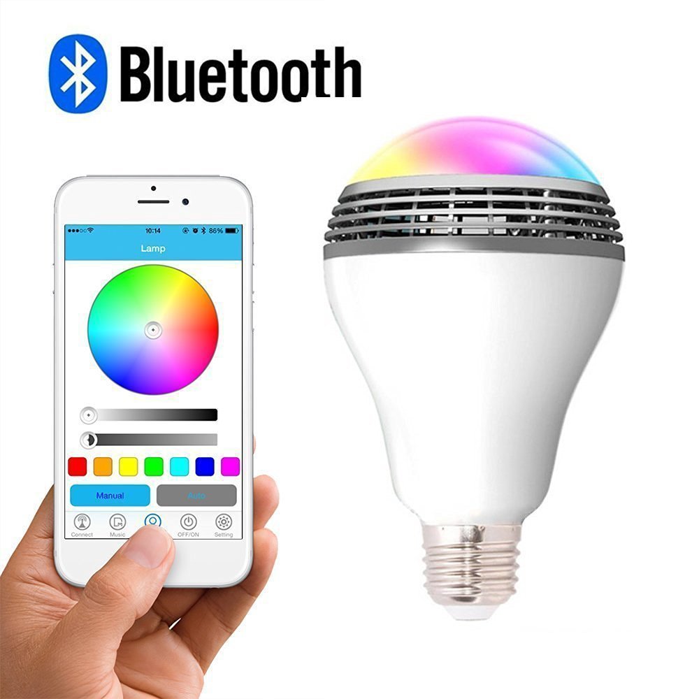Smart LED-lampa E27 med Bluetooth-högtalare