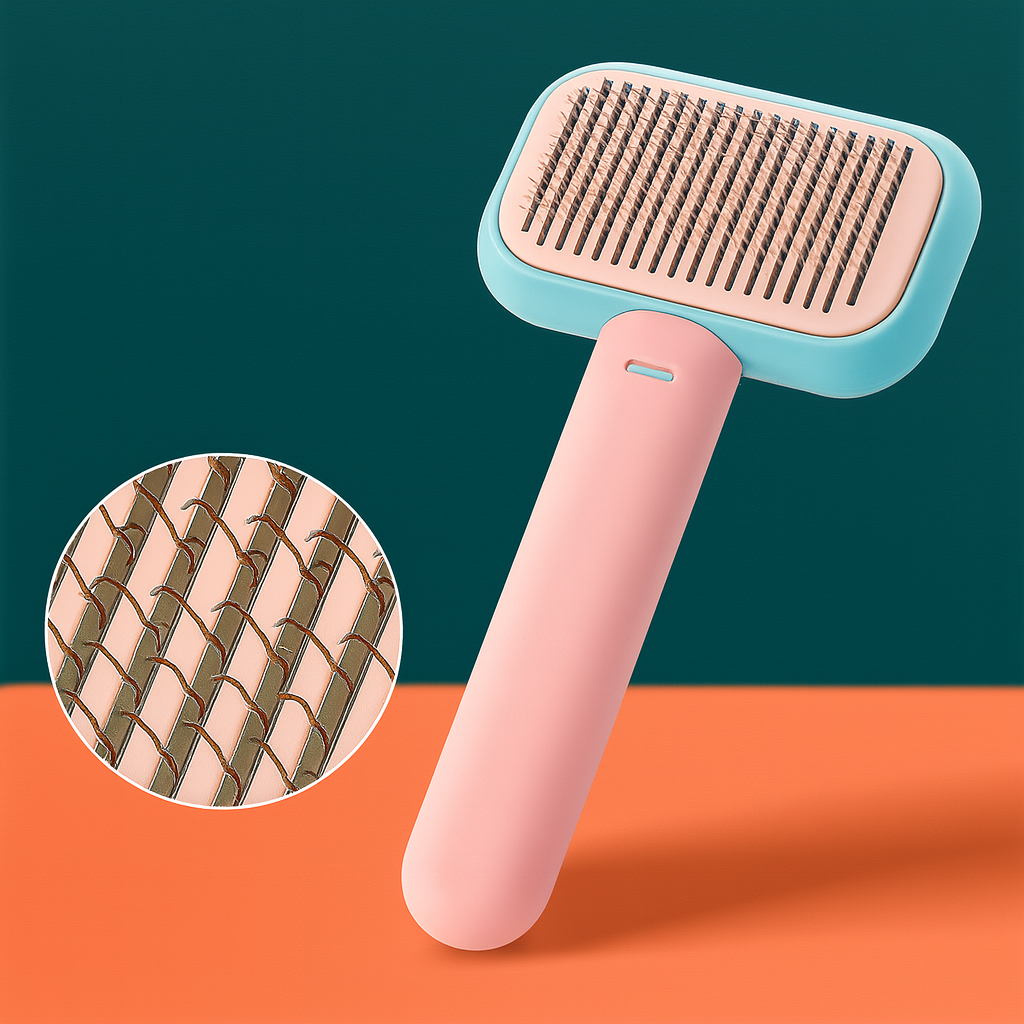 Ny premium husdjursborste för katt & hund – massageborste, tovutredare och rengöringskam i rostfritt stål