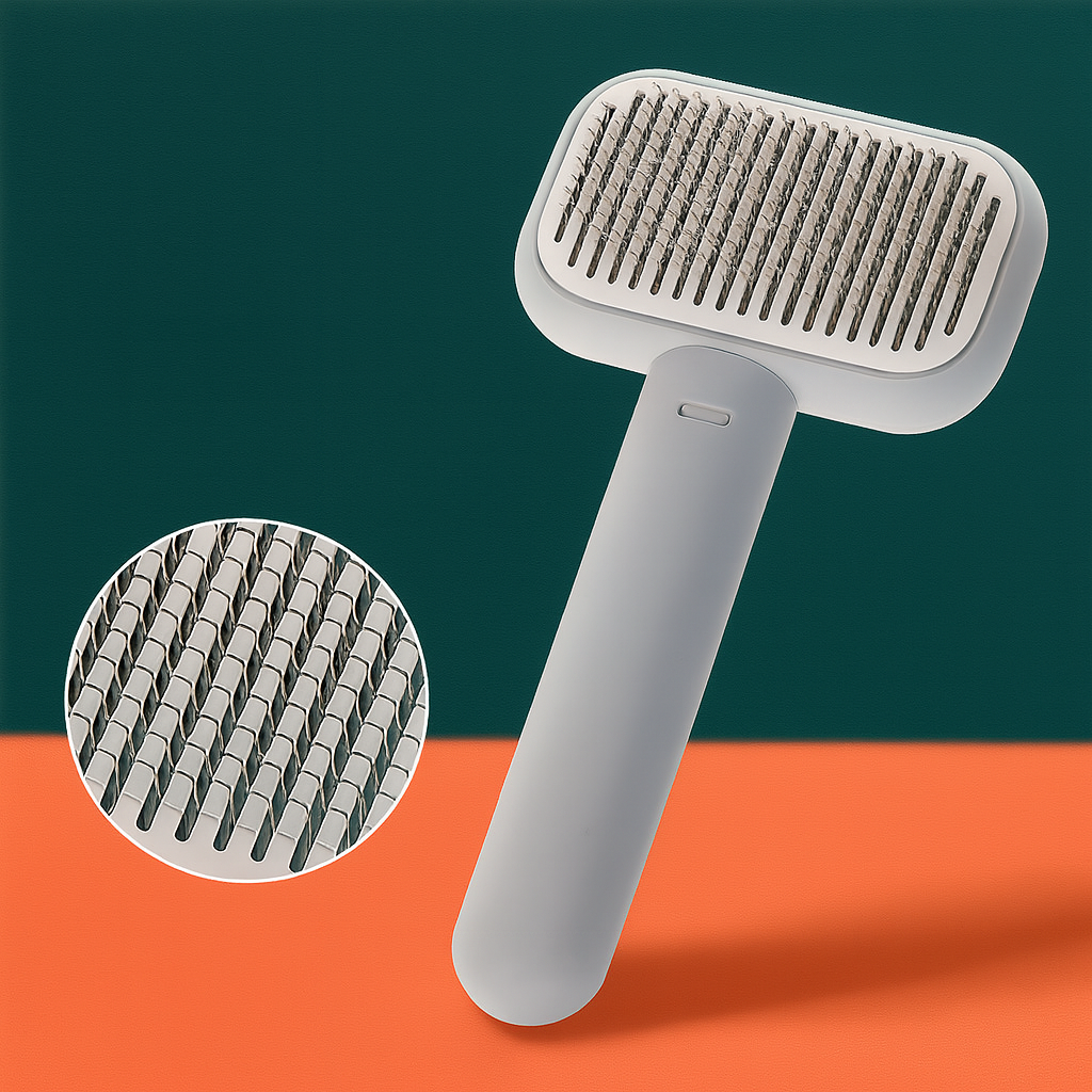 Ny premium husdjursborste för katt & hund – massageborste, tovutredare och rengöringskam i rostfritt stål