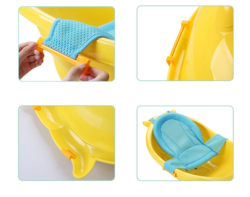 Babybadbalja med mjukt badstöd – Trygg & bekväm badstund