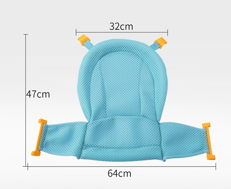 Babybadbalja med mjukt badstöd – Trygg & bekväm badstund