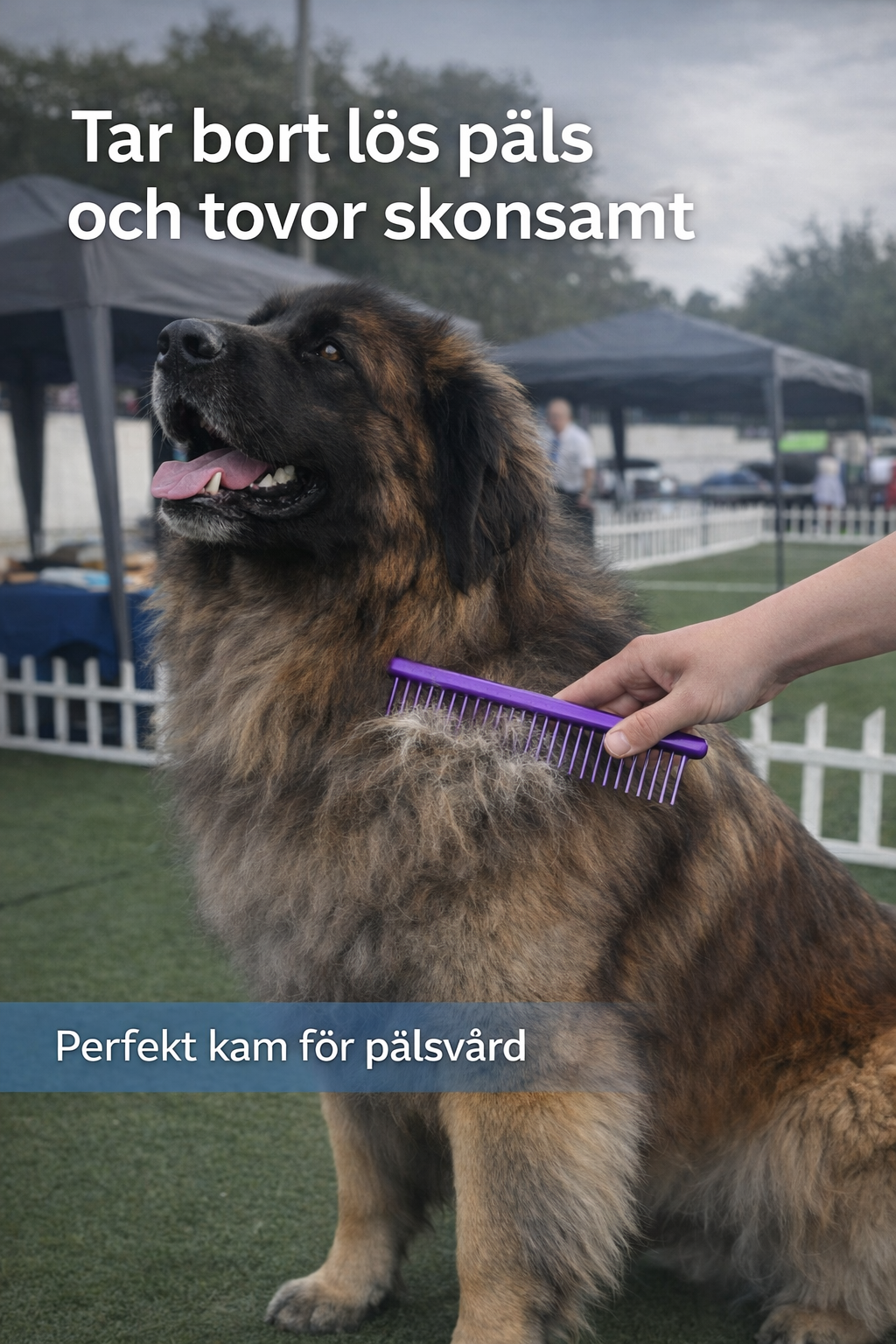 Medium kam för hund & katt – Rostfritt stål i färgad design