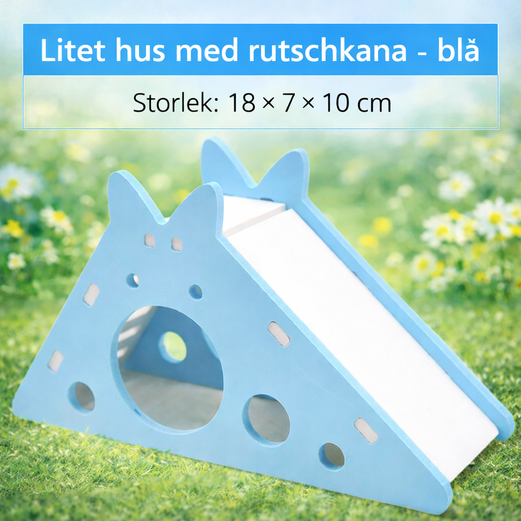 Hamsterlekstuga med rutschkana – PVC-monterbar leksak