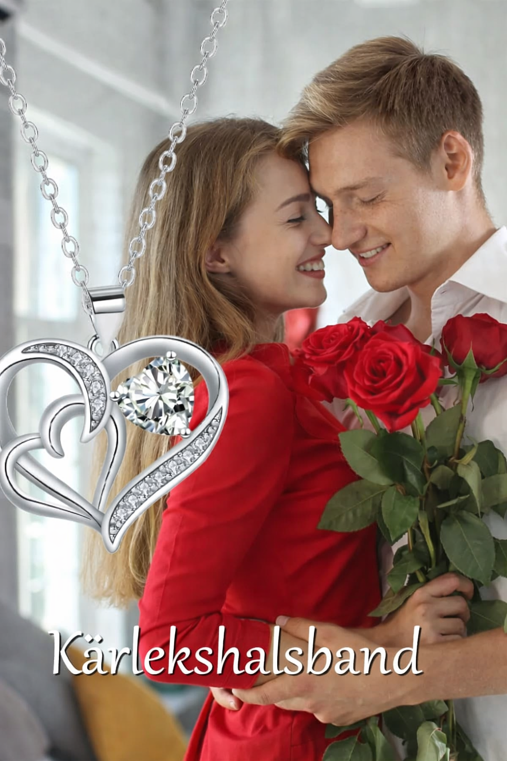 Dubbelhjärtat halsband för kvinnor – Elegant & lättmatchat smycke