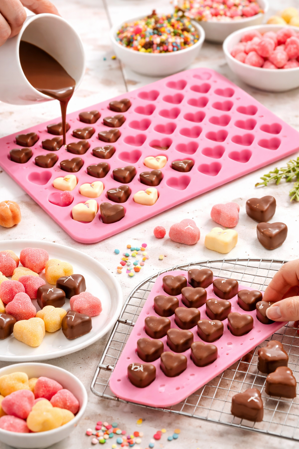 Hjärtform – Chokladform i Silikon