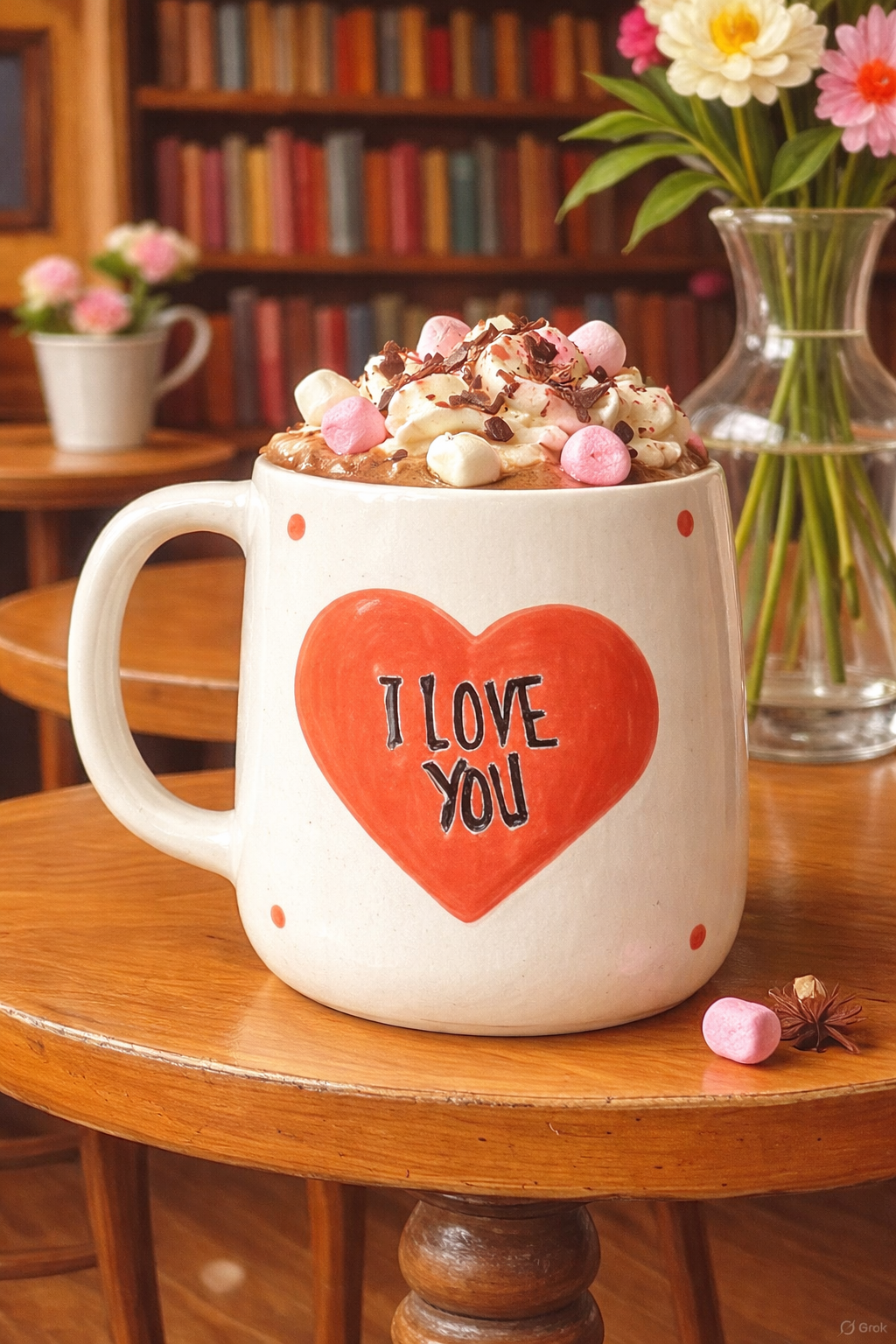 Handgjord 3D “I Love You”-keramikmugg – 400 ml | Perfekt till Alla hjärtans dag