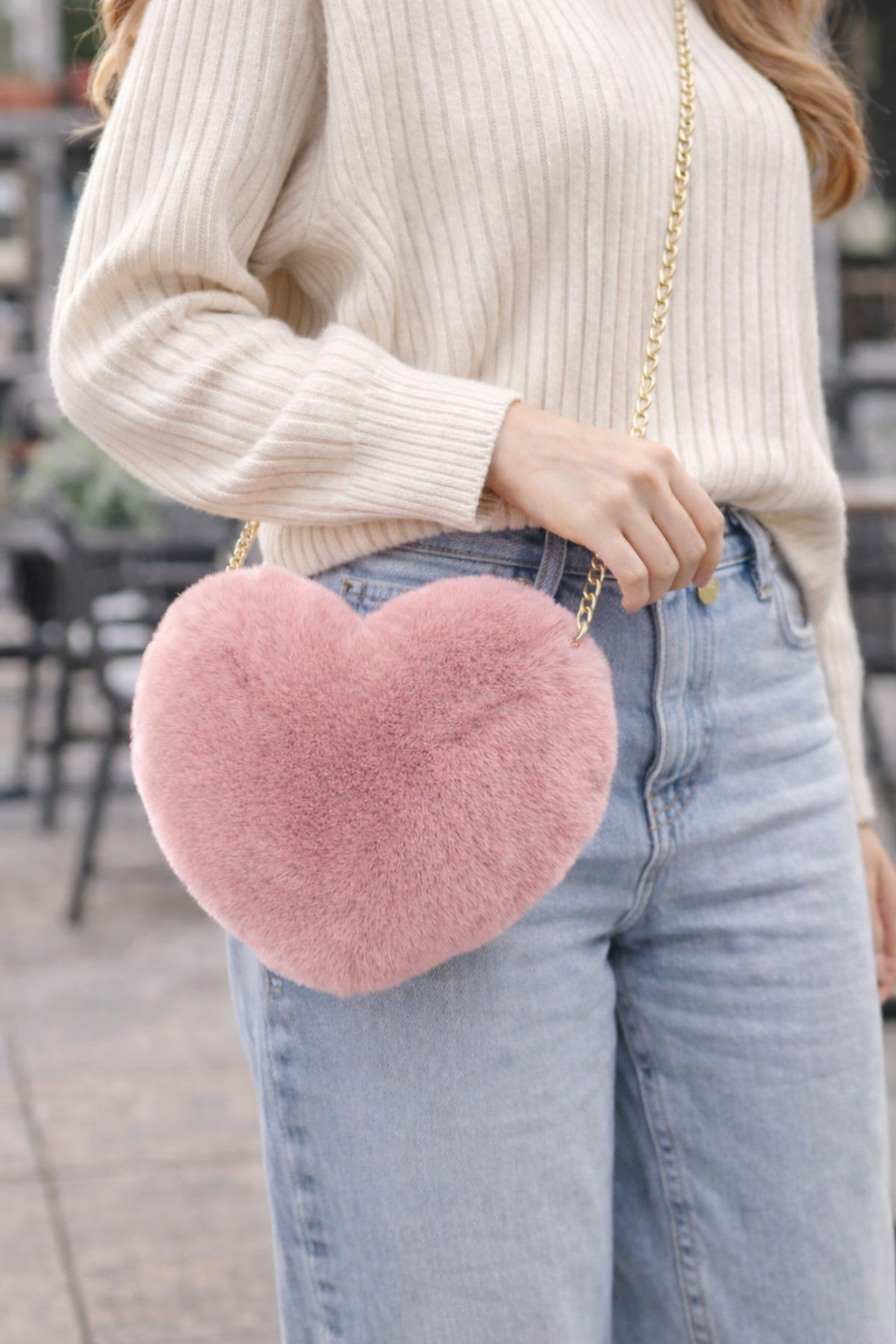 Mjuk Hjärtformad Axelväska