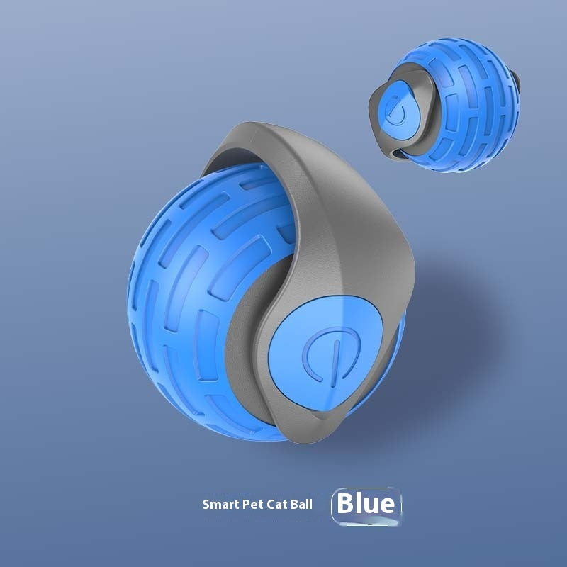 🐱 Interaktiv Elektrisk Kattleksak – Automatisk Rullande Boll (USB-laddning)