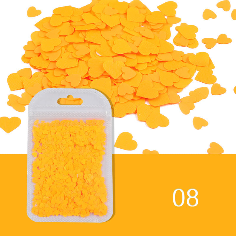 Alla hjärtans dag Nageldekoration – Fluorescerande Hjärtnagel-Paljetter