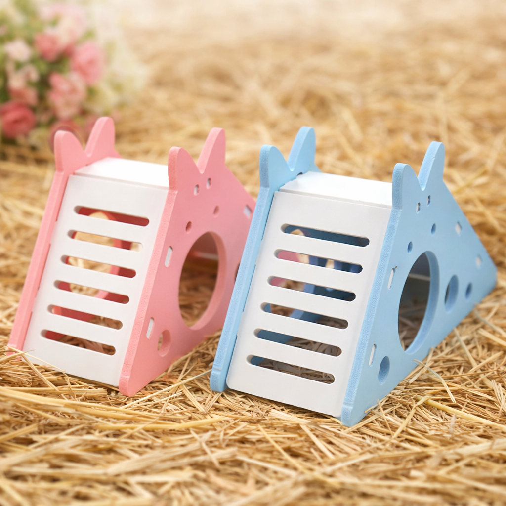 Hamsterlekstuga med rutschkana – PVC-monterbar leksak