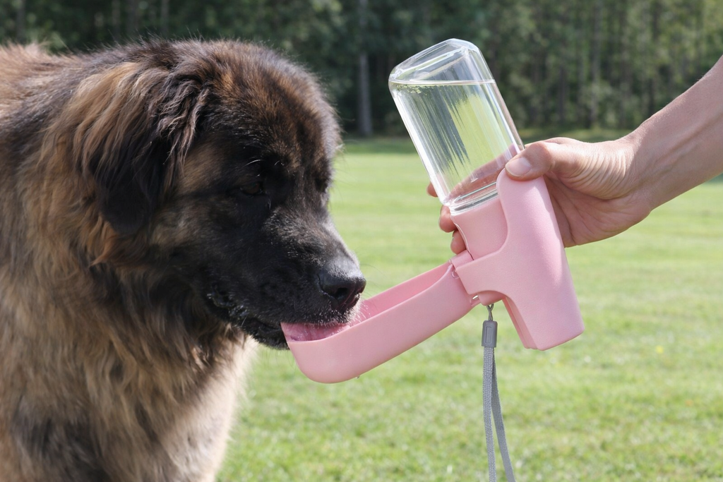 Hopfällbar vattenflaska för hund