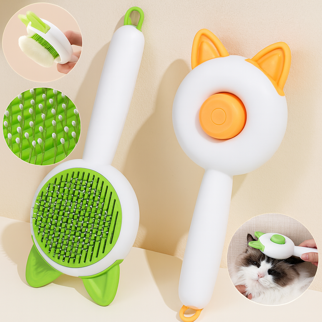 Självrengörande Pälsborste för Hund & Katt – Effektiv Pälsborttagare och Groomingkam