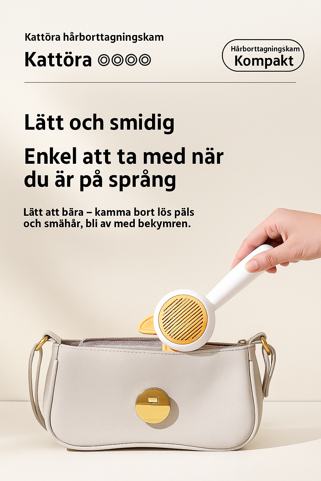 Självrengörande Pälsborste för Hund & Katt – Effektiv Pälsborttagare och Groomingkam