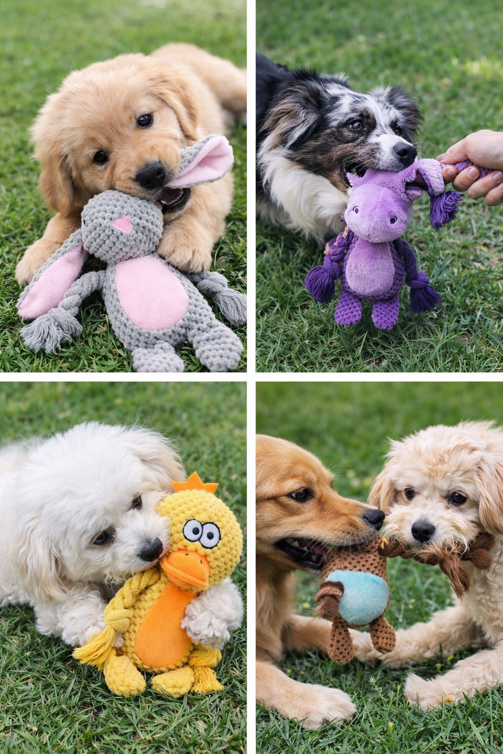 Söt Hundleksak i Plysch – Flera Djurmönster