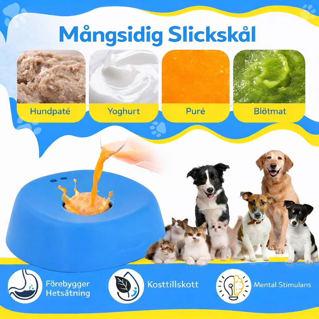 Slow Feeder Slickskål för Hund