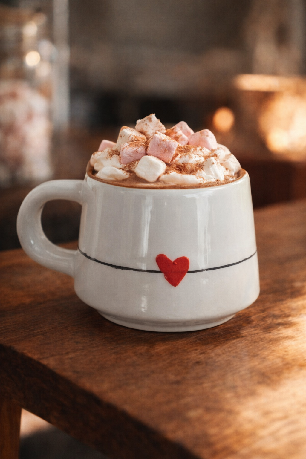 Handgjord Keramikmugg med Hjärta – Perfekt Alla Hjärtans Dag-present