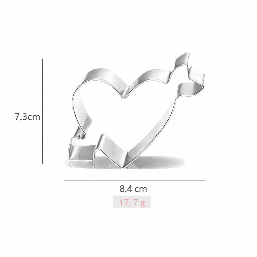 Kakform med Kärleksmotiv