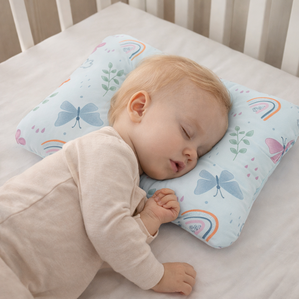 Formande Babykudde – Motverkar Platt Huvud & Ger Bättre Stöd