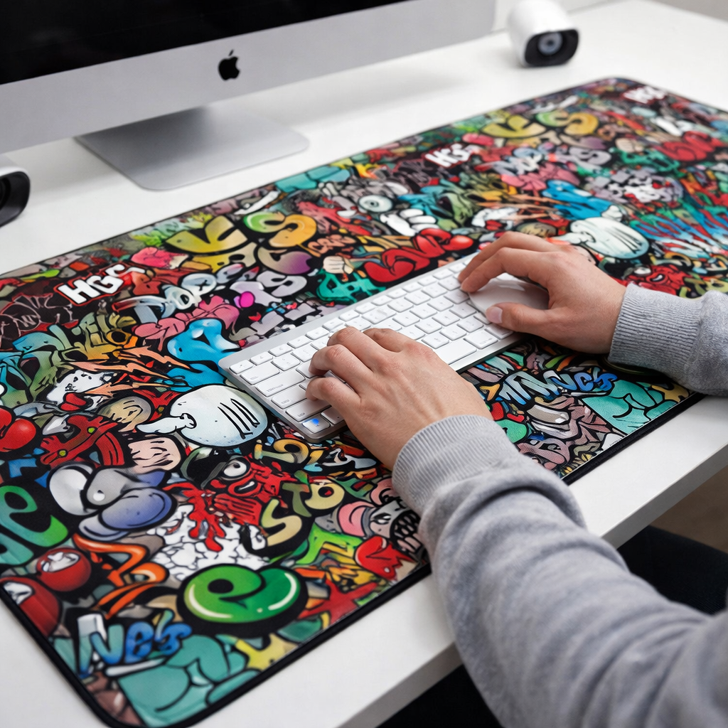 Extra Stor Gaming Musmatta – Halkfri, Tjock & Perfekt för Skrivbord