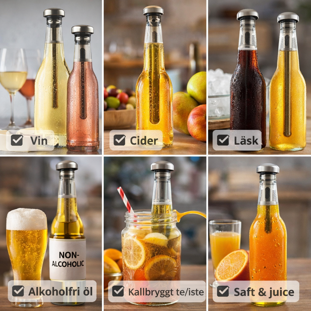 3-i-1 Vinkylstav i Rostfritt Stål