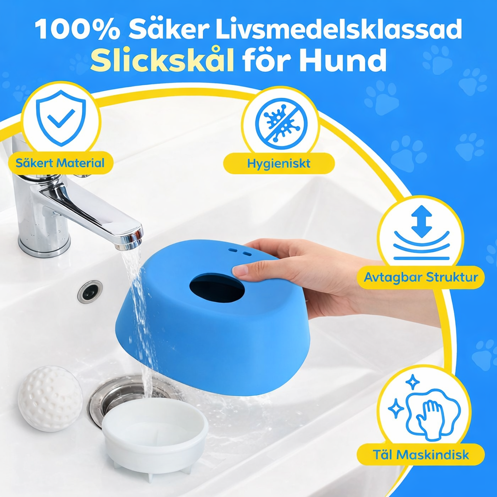 Slow Feeder Slickskål för Hund