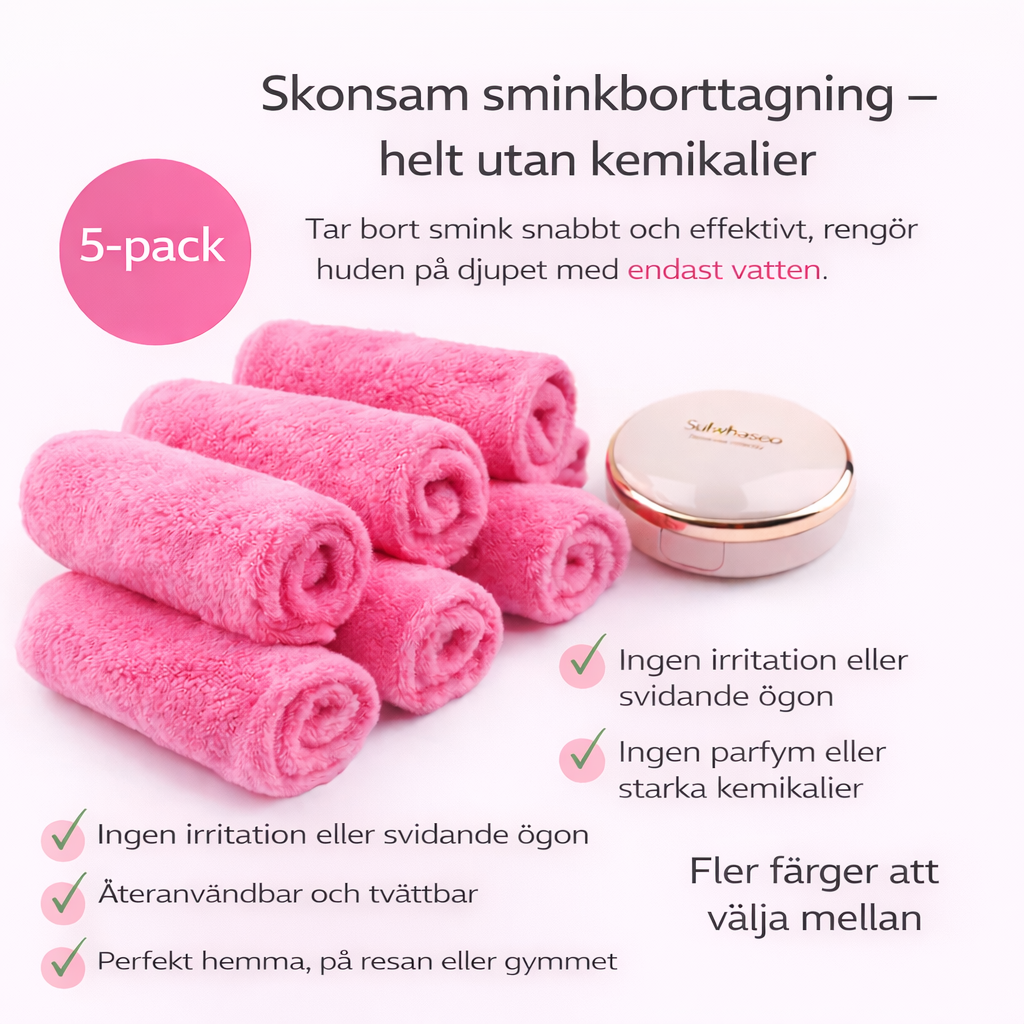 Sminkborttagningshandduk – Tar bort smink med bara vatten